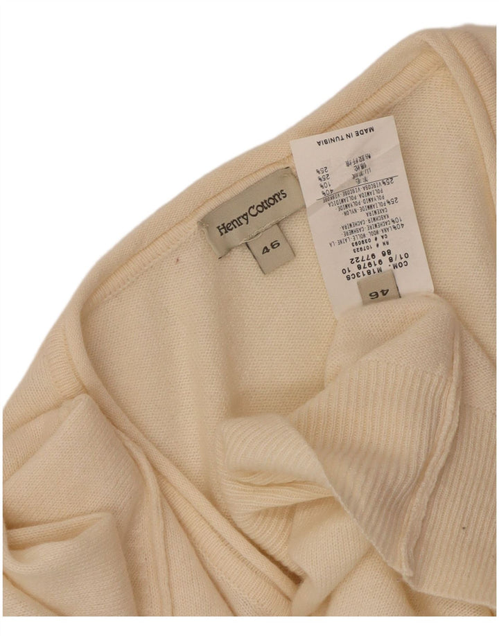 Henry Cottons Damen-Pullover mit V-Ausschnitt IT 46 Large Off White