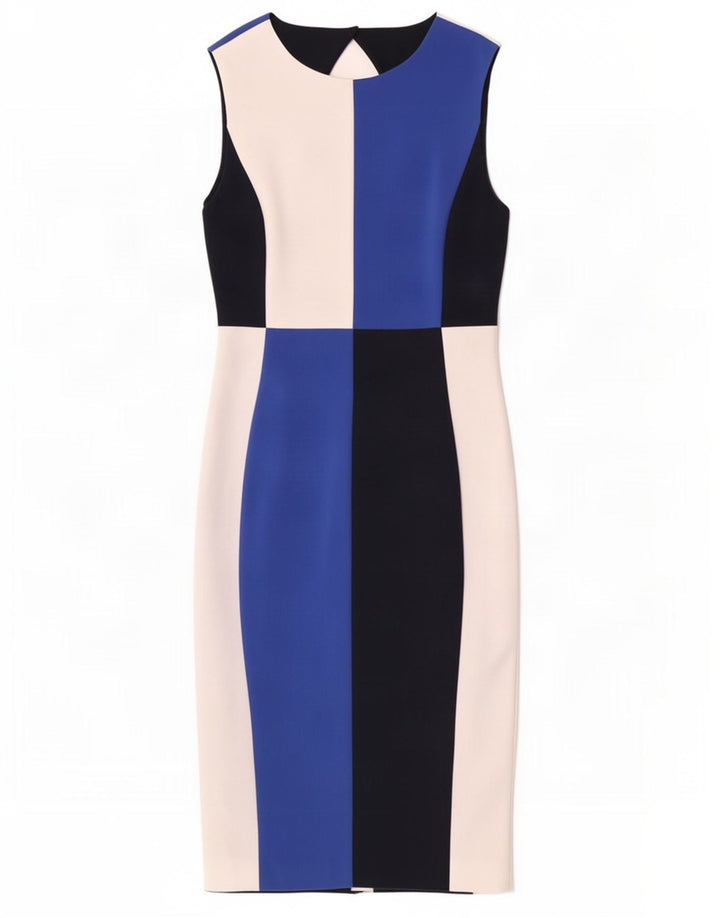 Marks & Spencer Damen-Etuikleid, Größe S, mehrfarbig, Farbblock