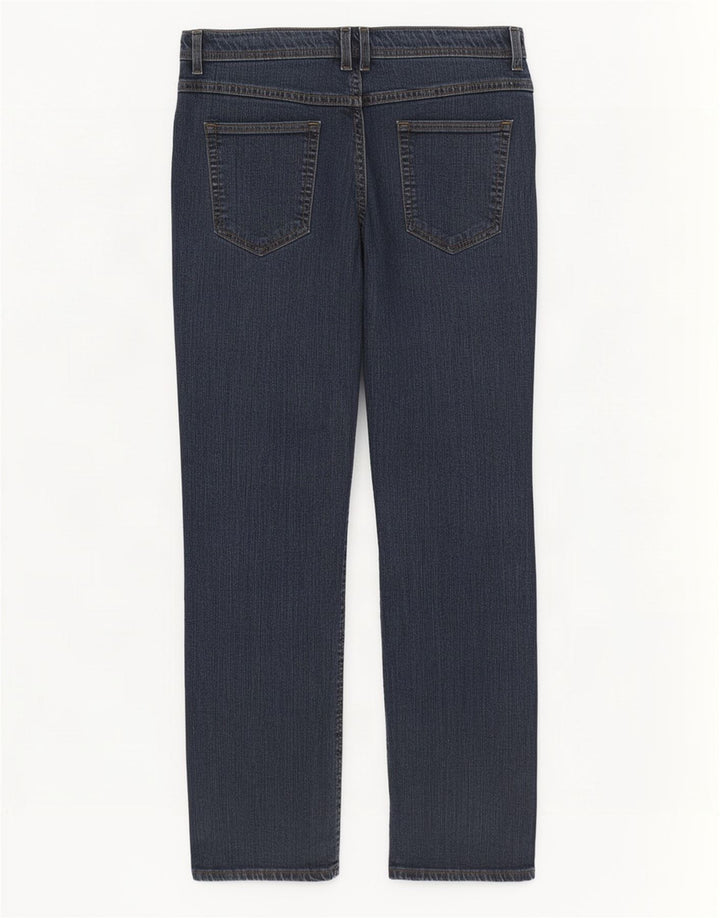 Marks & Spencer Damen Straight Jeans UK 14 Medium W30 L30 Marineblau