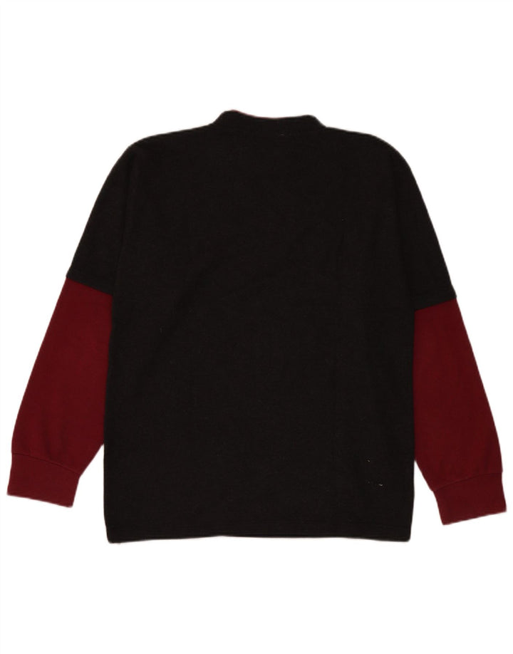 Richmond Herren-Pullover mit grafischem Rundhalsausschnitt, Mittelschwarz, Farbblock