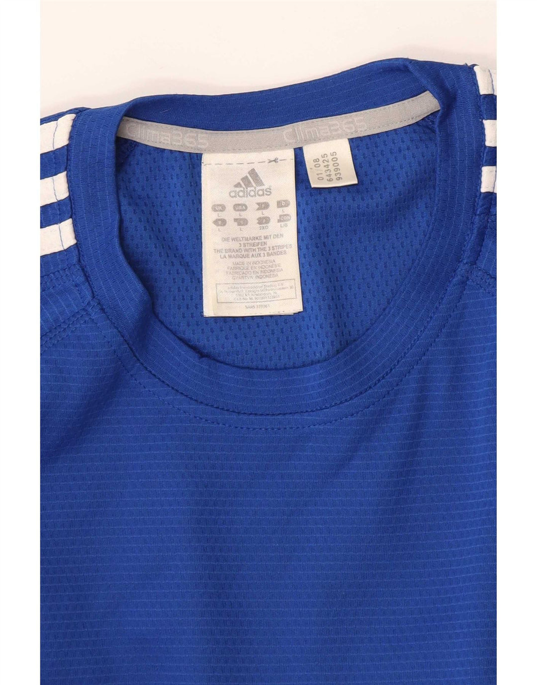 Adidas Herren T-Shirt Top Large Blau Polyester