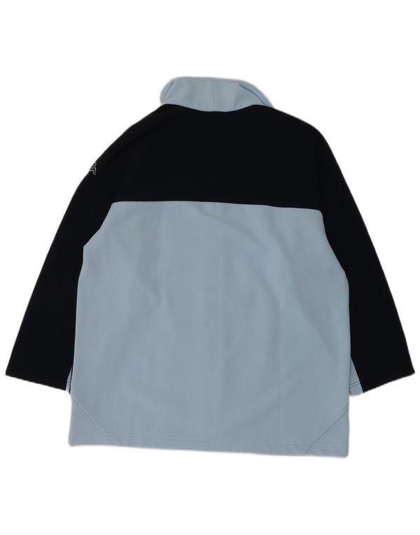 Kappa Womens 3/4 Sleeve Tracksuit Top Jacket UK 18 XL Blue Colourblock