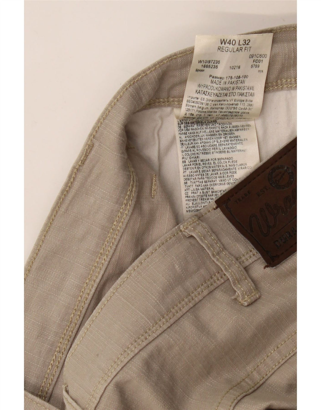 WRANGLER Herren-Freizeithose mit normaler Passform und gerader Passform, W40, L32, Beige, Baumwolle