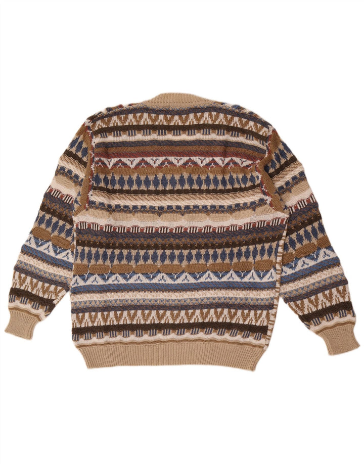 Sevres Herren-Pullover mit V-Ausschnitt IT 50 Medium Mehrfarbig Geometrisch