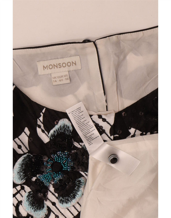Monsoon Ärmelloses Etuikleid für Damen, UK-Größe 44, mittelgroß, mehrfarbig, mit Blumenmuster