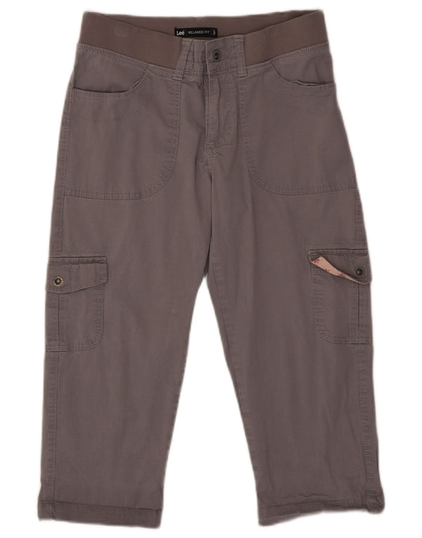 Lee Damen Capri-Cargohose mit entspannter Passform, US 6, M, B28, L20, graue Baumwolle