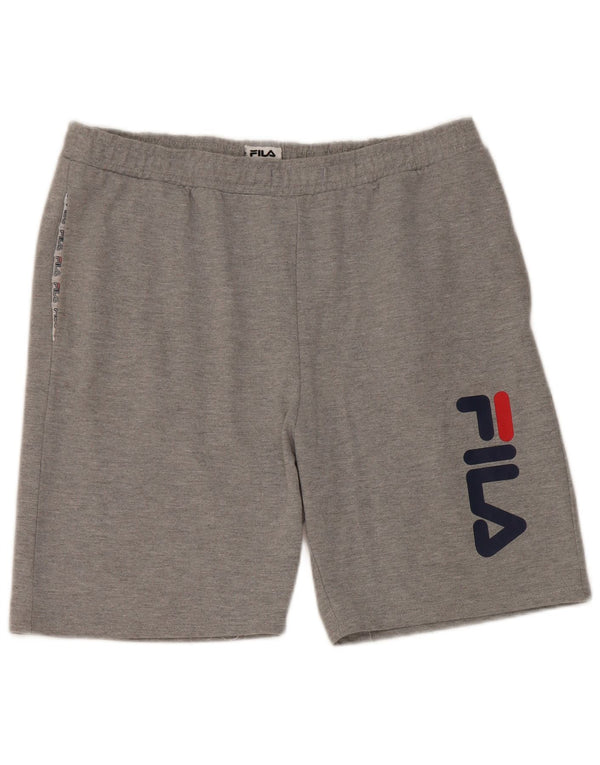 Fila Herren Graphic Sport Shorts Große graue Baumwolle