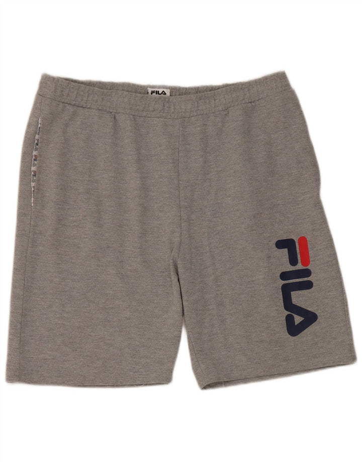 Fila Herren Graphic Sport Shorts Große graue Baumwolle
