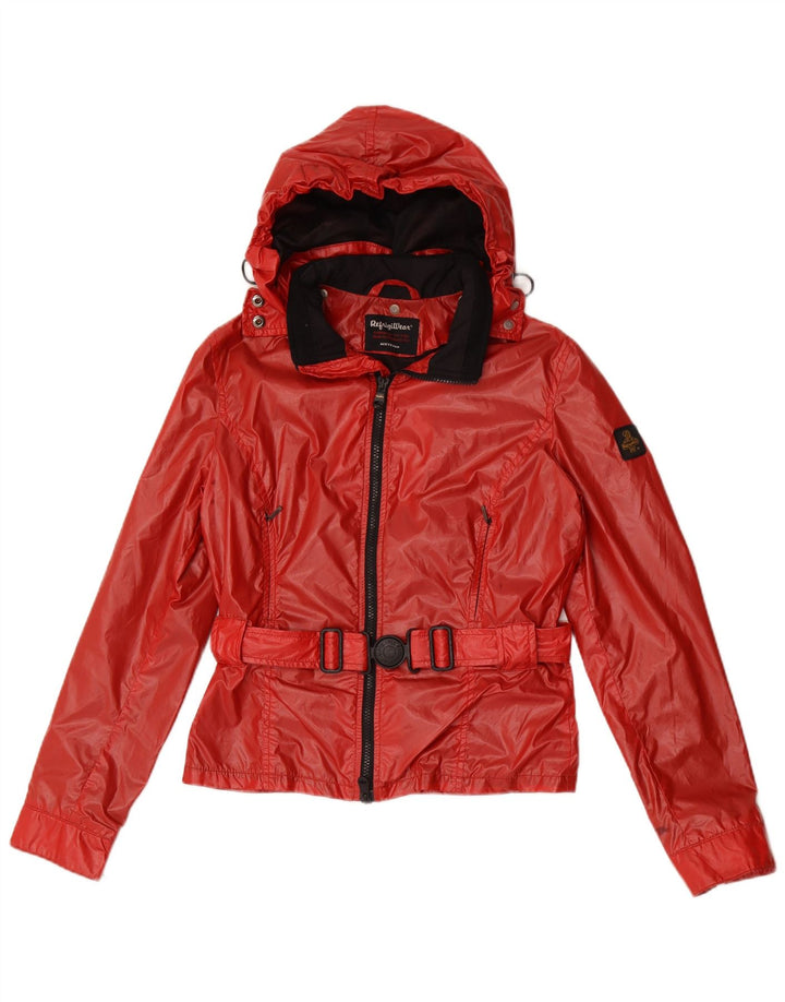 Refrigiwear Damen Regenjacke mit Kapuze IT 38 XS Rot Polyester