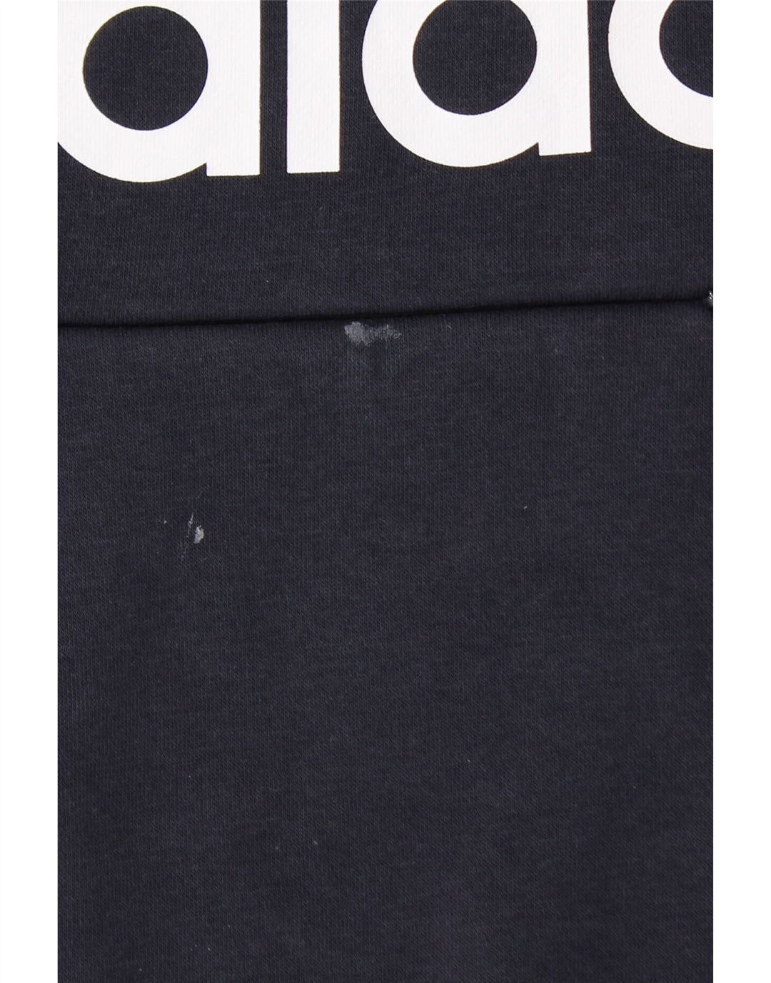 ADIDAS Damen Graphic Hoodie Pullover UK 12/14 Medium Marineblau Baumwolle