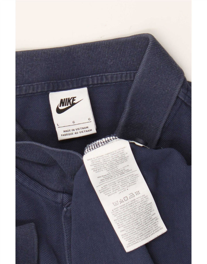Nike Herren-Poloshirt, große blaue Baumwolle