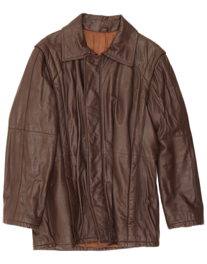 Vintage Herren Lederjacke IT 48 Mittelbraunes Leder