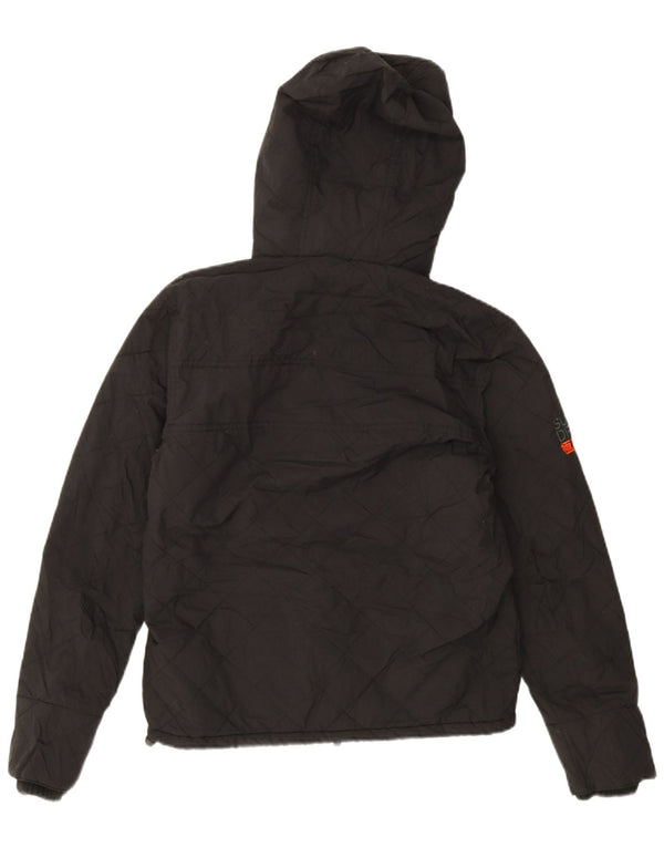 Superdry Herren Windcheater Kapuzen-Windjacke UK 34 XS Schwarzes Nylon