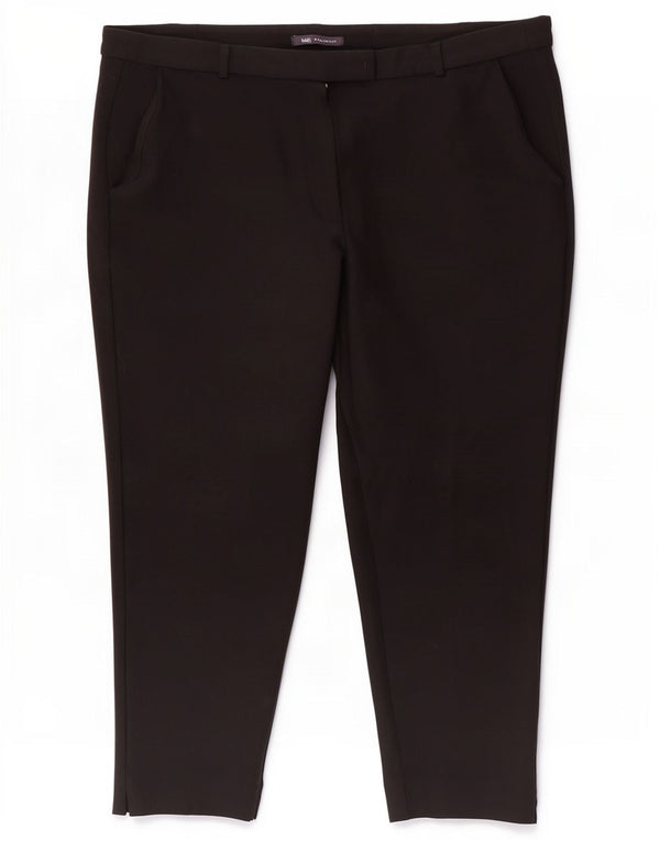 Marks & Spencer Damen Tapered Caprihose UK 18 XL W40 L22 Schwarz