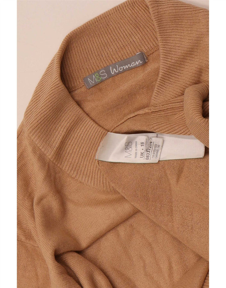 Marks & Spencer Rollkragenpullover für Damen, Gr. 40, Braun
