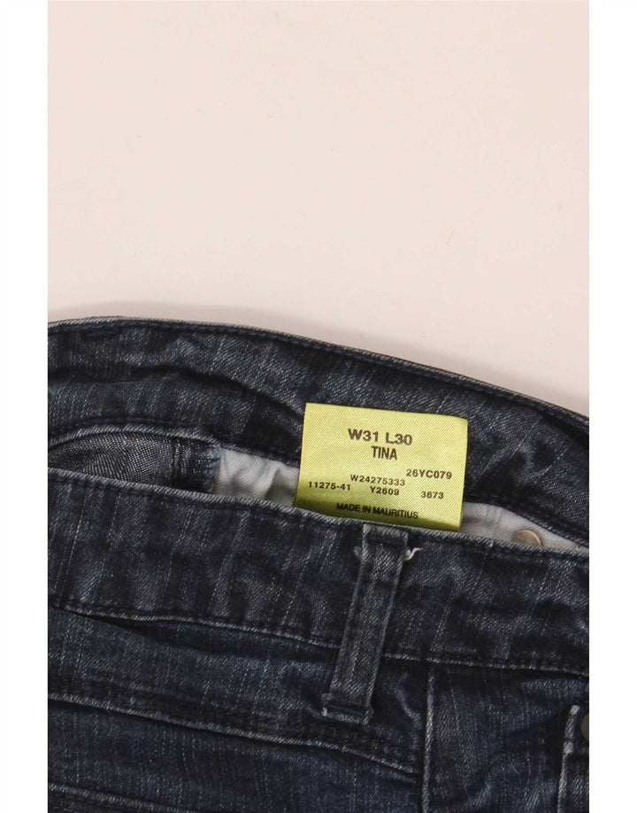 Wrangler Damen Tina Bootcut Jeans W31 L30 Blaue Baumwolle