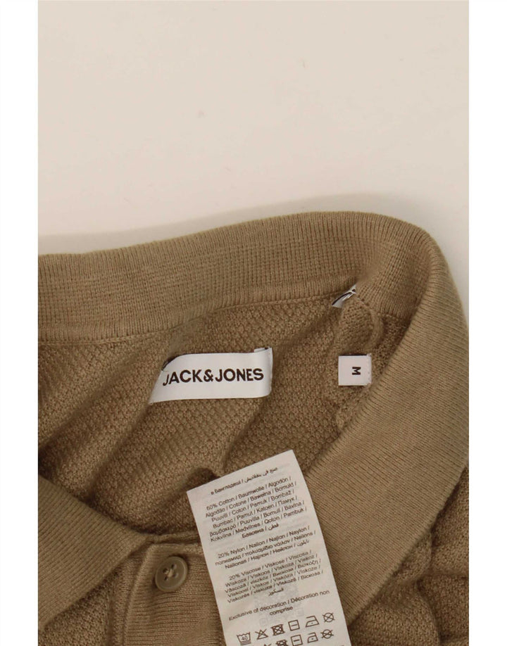 Jack & Jones Herren-Kurzarmhemd aus Baumwolle in Mittelbeige