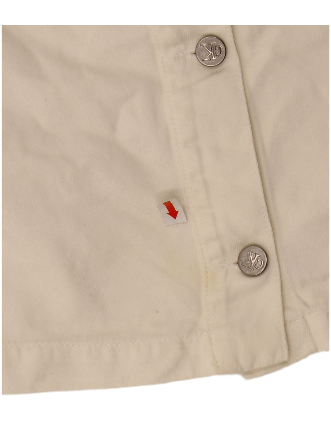 CALVIN KLEIN Damen Minirock W30 Mittelweiße Baumwolle