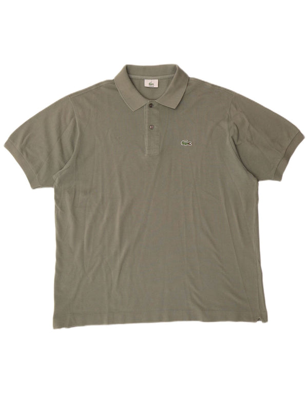 Lacoste Herren-Poloshirt, Größe 5, große Khaki-Baumwolle