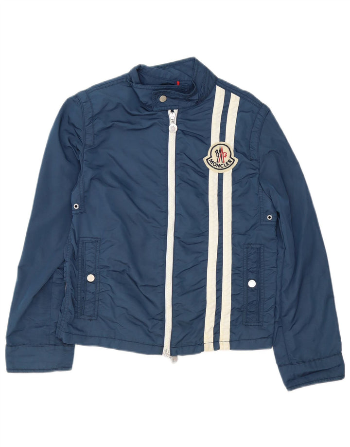Moncler Windjacke für Jungen, 13–14 Jahre, marineblaues Colourblock-Polyester