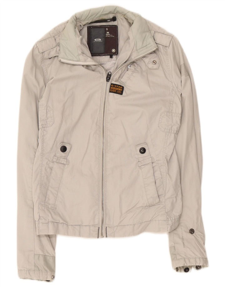 G-Star Damen Militärjacke UK 10 Small Graue Baumwolle