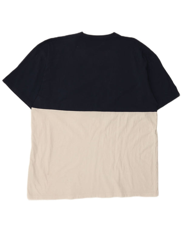 Vans Herren-T-Shirt mit klassischer Passform und Grafik, 2XL, blaue Farbblock-Baumwolle