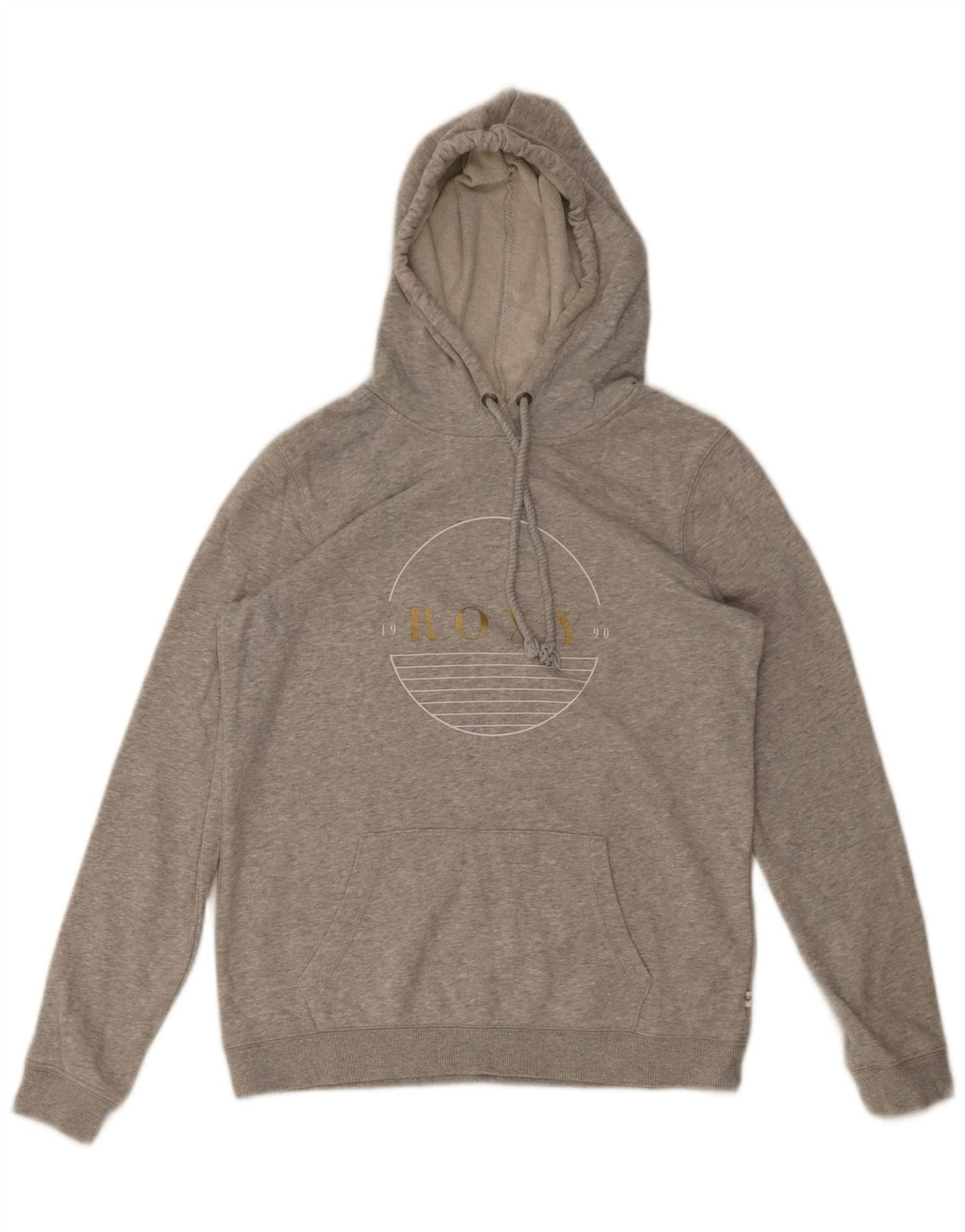 Roxy Womens Graphic Hoodie Pullover UK 10 Small Graue Baumwolle