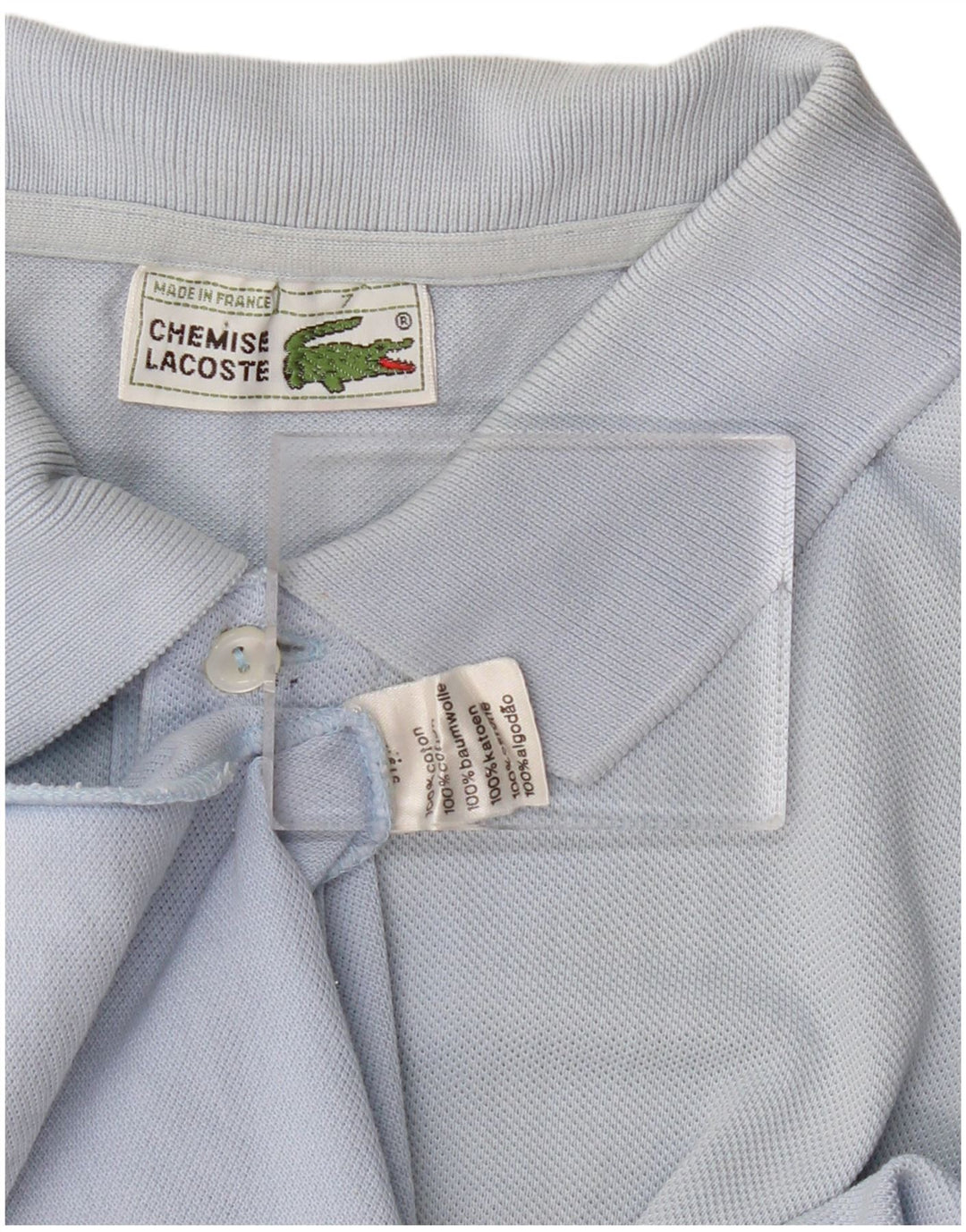 LACOSTE Herren Poloshirt Größe 7 2XL Blaue Baumwolle