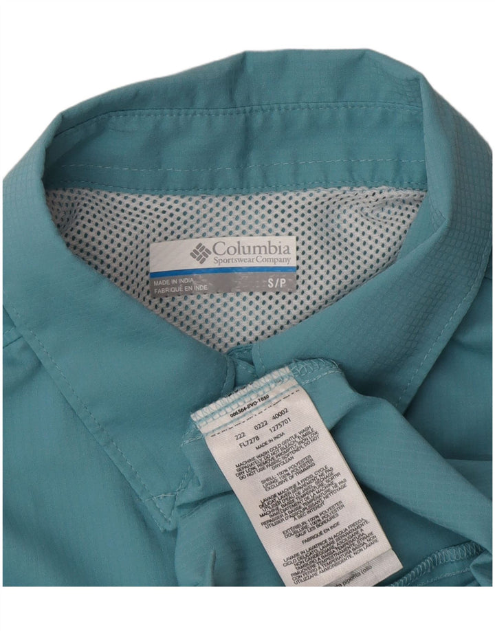 Columbia Damen-Hemd UK 10 Small Türkis Polyester