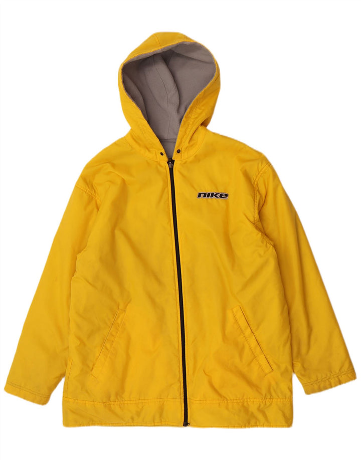 Nike Herren Kapuzen-Wendejacke UK 38 Mittelgelbes Nylon