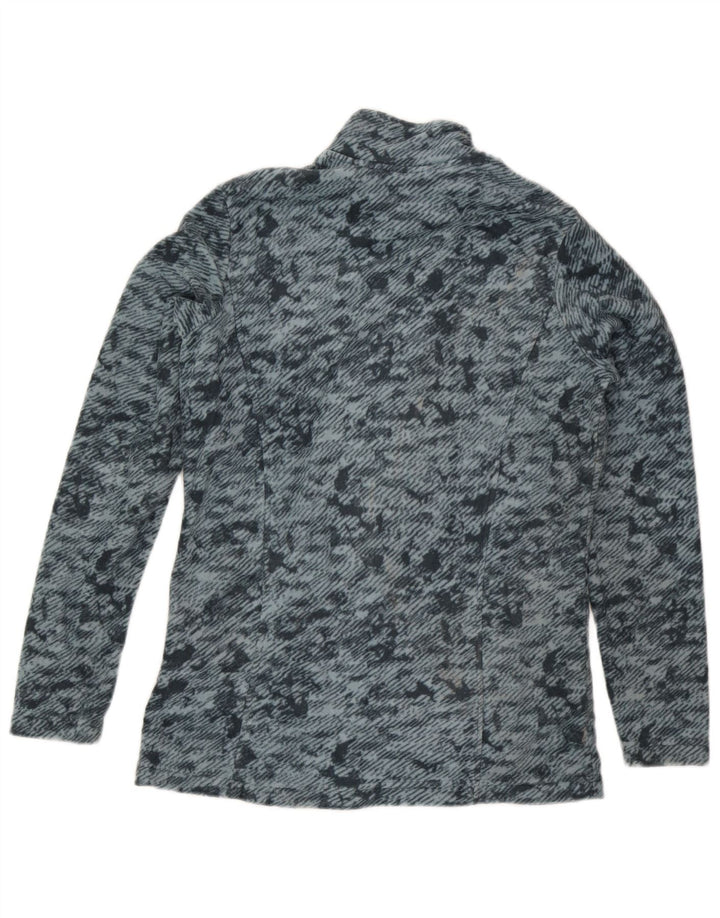 Marks & Spencer Damen Fleecejacke UK 12 Mittelgraues Camouflage-Polyester