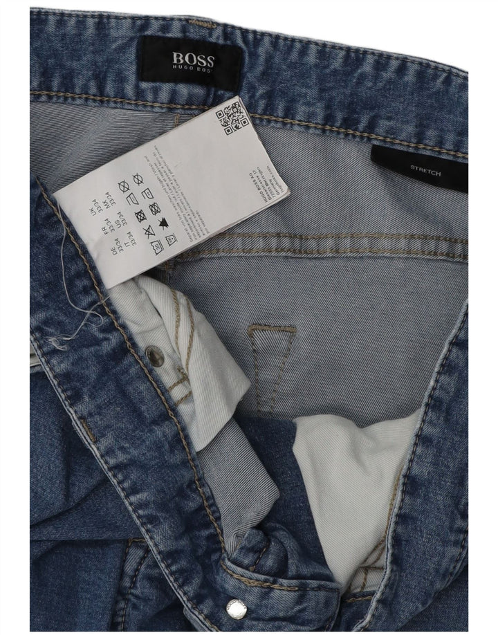 Hugo Boss Damen Slim Jeans W33 L34 Blaue Baumwolle