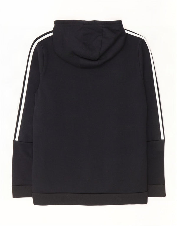 Adidas Damen Kapuzenpullover UK 16/18 Große schwarze Colourblock-Baumwolle