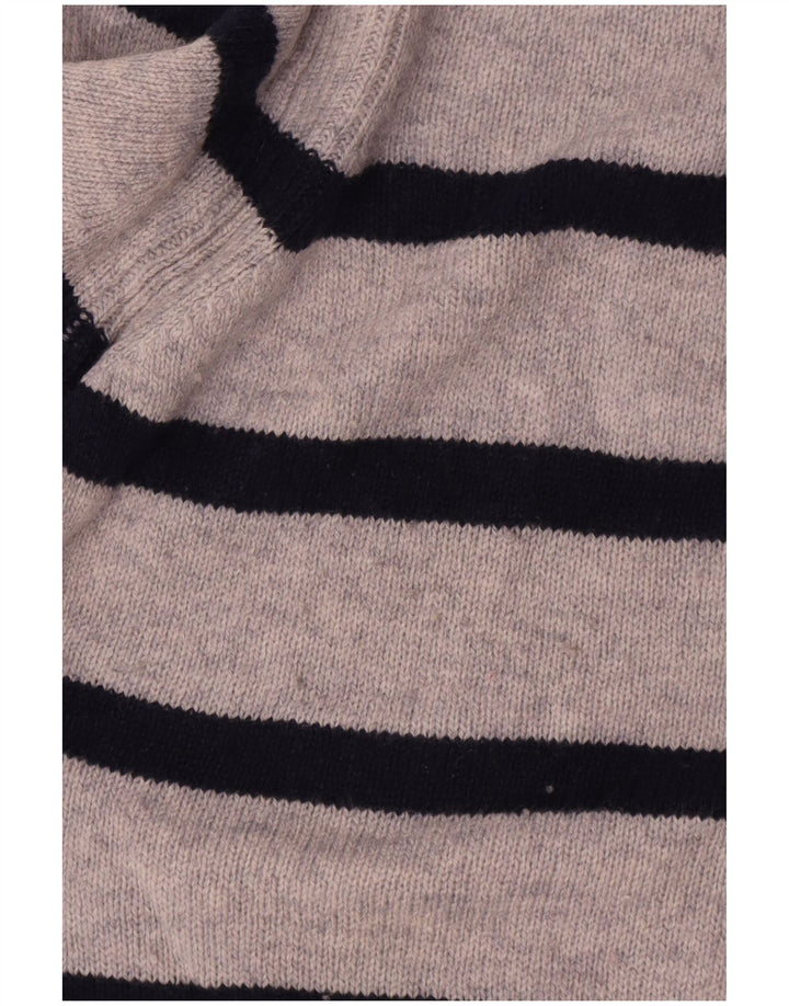 Marks & Spencer Damen-Pullover mit Rundhalsausschnitt, Gr. 40, Größe L, grau gestreift