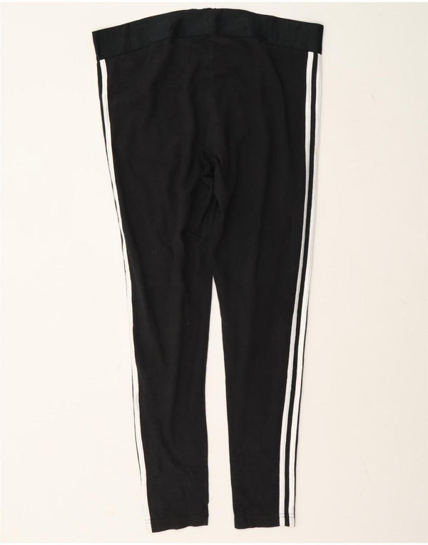 Adidas Damen Leggings UK 20/22 XL Schwarz Baumwolle