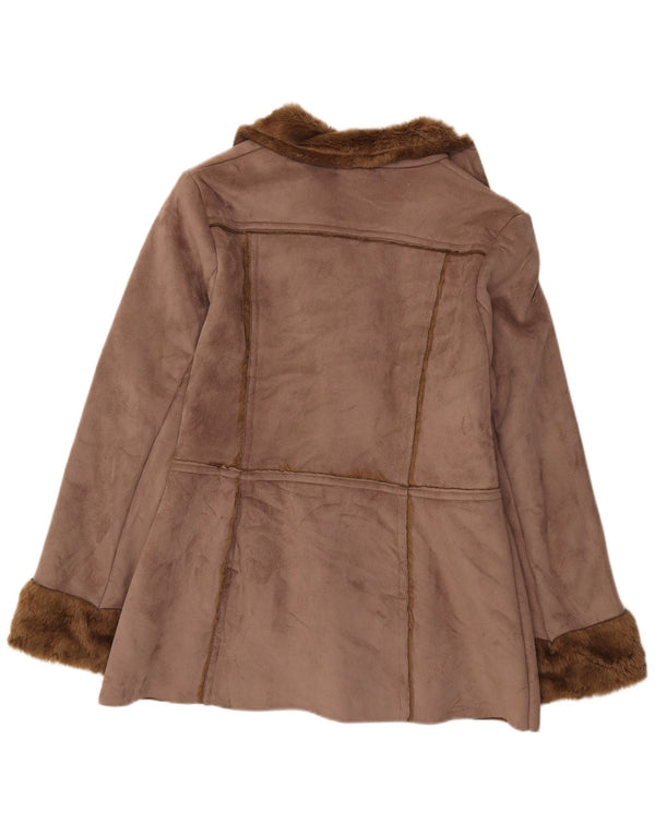 Fiorella Rubino Damen Sherpa Jacke UK 20 2XL Braun Acryl
