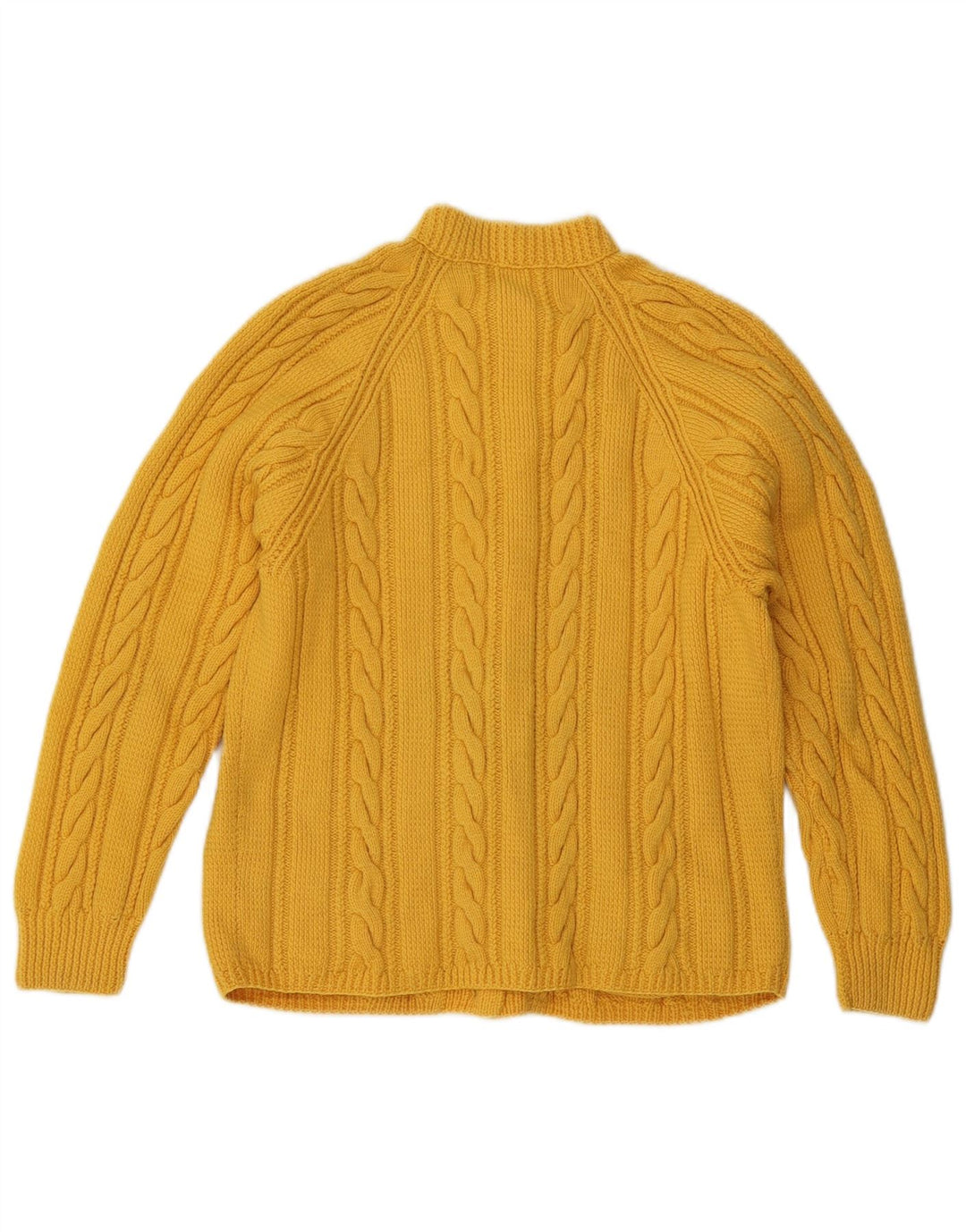 Vintage Damen Cardigan Pullover UK 14 Mittelgelb