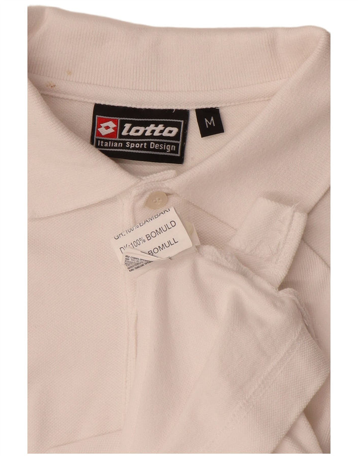 LOTTO Herren-Langarm-Poloshirt aus mittelweißer Baumwolle