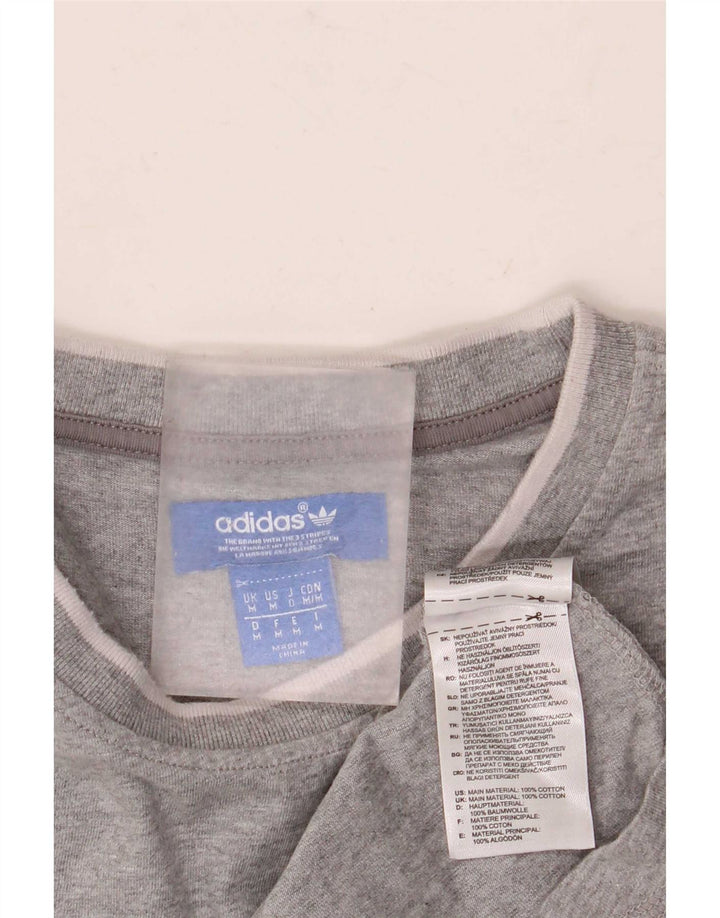 Adidas Herren T-Shirt Top mittelgraue Baumwolle