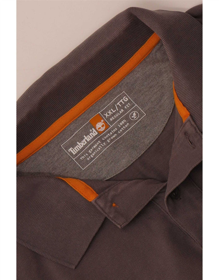 Timberland Herren-Poloshirt mit normaler Passform, 2XL, graue Baumwolle