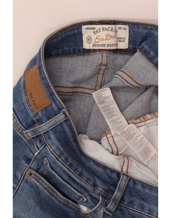 Fat Face Damen Brooke Bootcut Jeans UK 12 Medium W30 L31 Blaue Baumwolle