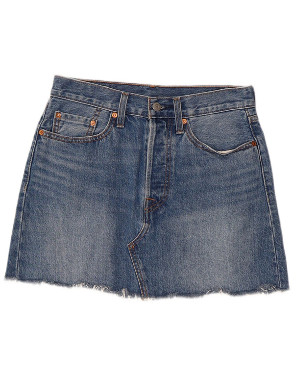 Levi's Damen Mini-Jeansrock W27 Small Blaue Baumwolle