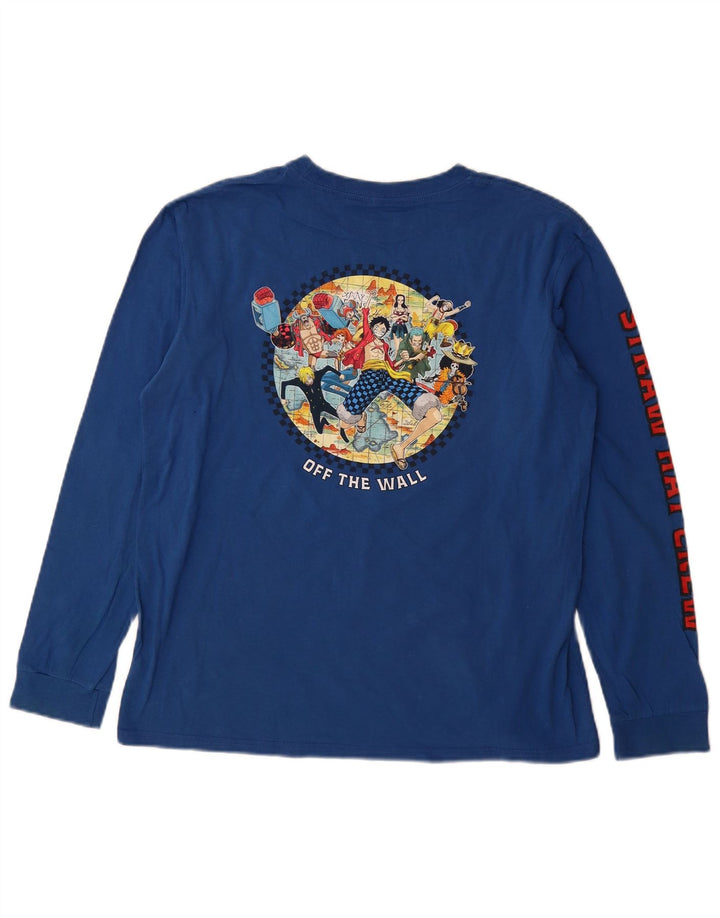 VANS Jungen Straw Hat Crew Graphic Top Langarm 14–15 Jahre XL Blau