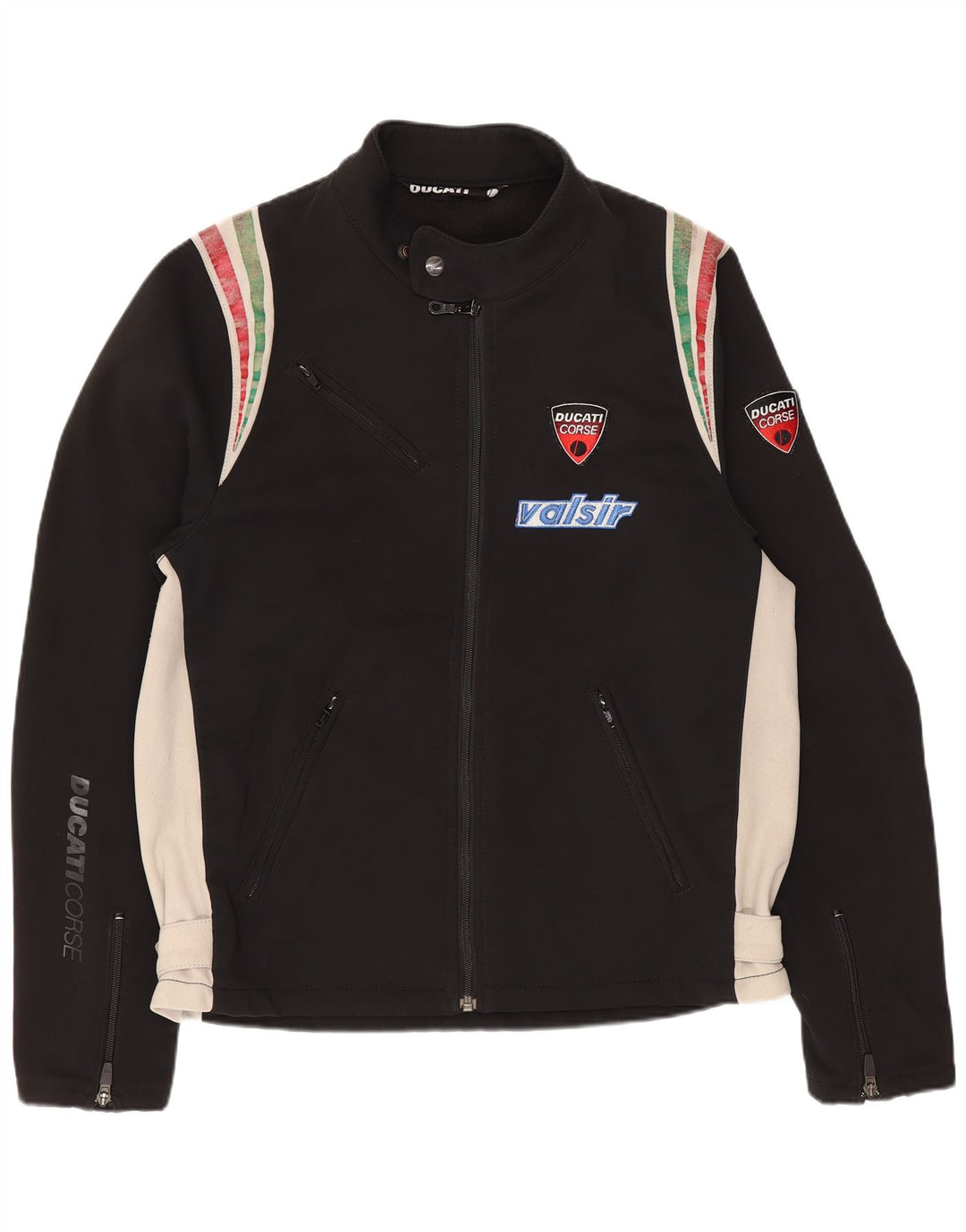 Ducati Herren Graphic Racer Jacke UK 38 Medium Black Colourblock