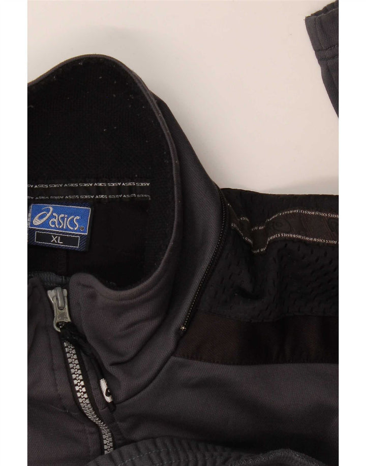 Asics Herren-Trainingsanzug-Top-Jacke XL, Grau, Farbblock