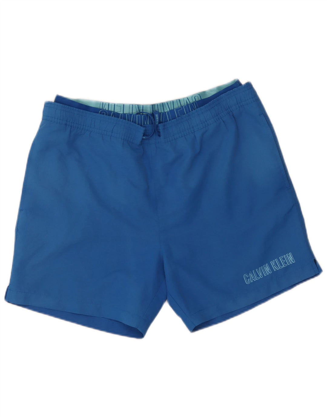 Calvin Klein Herren-Badeshorts, groß, blau, Polyester