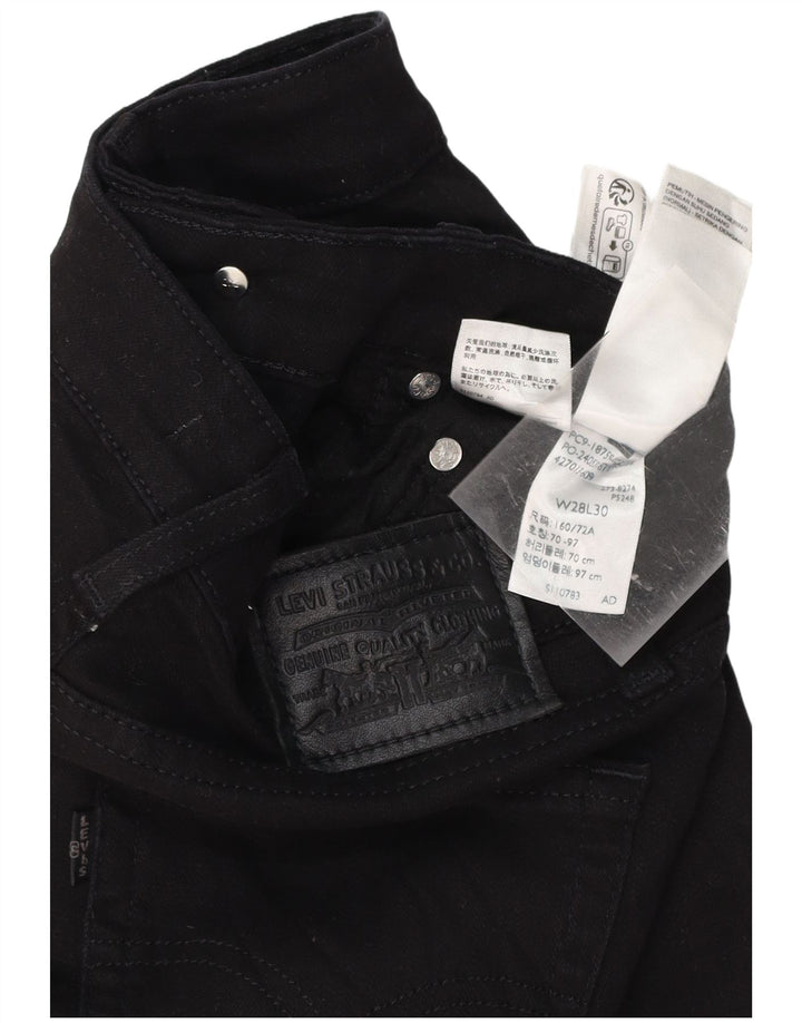 LEVI'S Damen 725 Bootcut-Jeans mit hohem Bund, W28, L30, schwarze Baumwolle