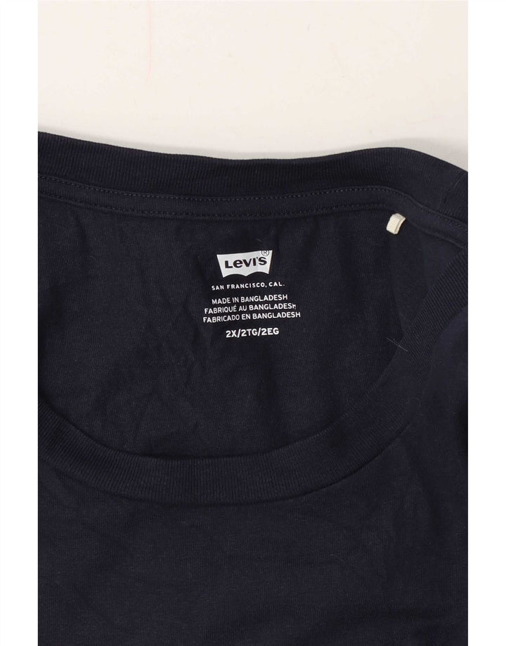 Levi's Herren T-Shirt mit Grafik, 2XL, Marineblau