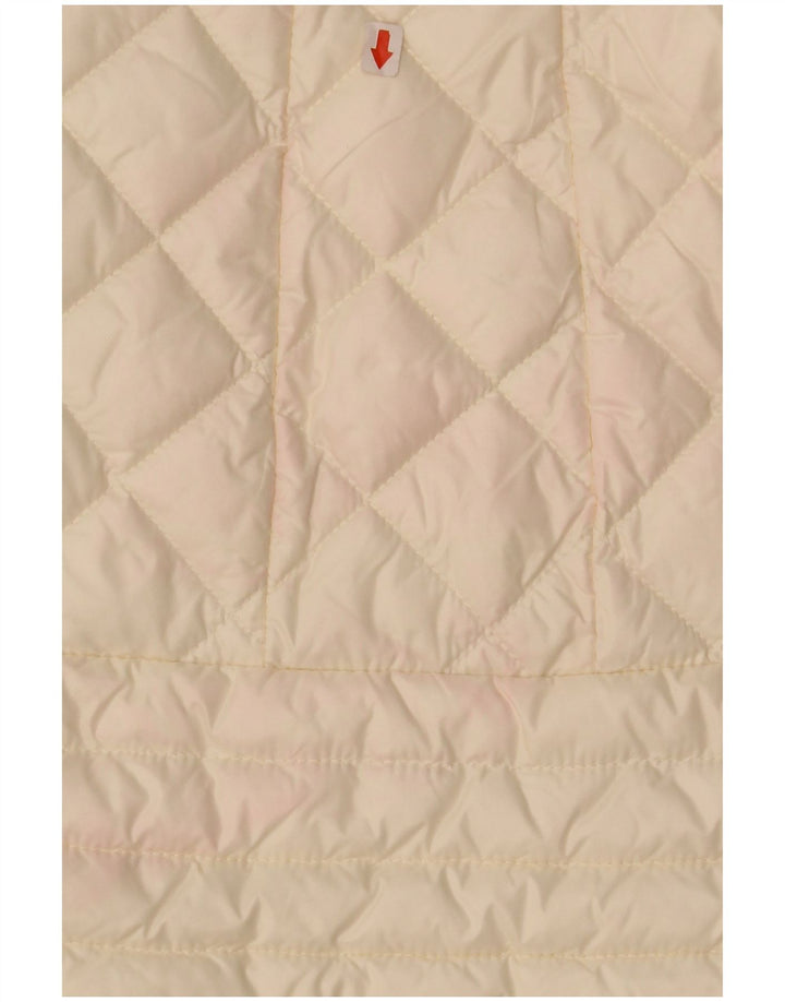 Trussardi Damen Wattierte Jacke IT 44 Medium Off White Polyester