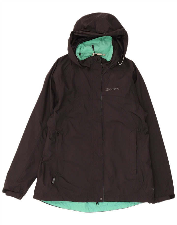 Sprayway Damen-Windbreakerjacke mit Kapuze, UK 12, mittelschwarz, Polyamid